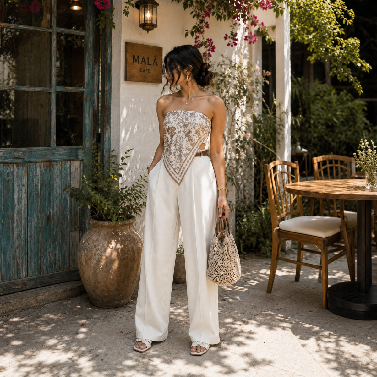 Autumn versatile high waisted trousers