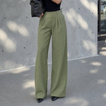 Load image into Gallery viewer, Casual High-Waisted Straight-Leg Trousers