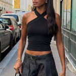 Load image into Gallery viewer, Cross-Neck Sleeveless Top