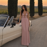 Load image into Gallery viewer, Halter Neck Flowing Maxi Dress