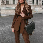 Load image into Gallery viewer, Spring Autumn Blazer and Straight-Leg Pants Set