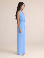 Load image into Gallery viewer, Elegant High Waist V-neck Sleeveless Jumpsuit