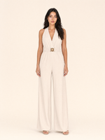 Load image into Gallery viewer, Elegant High Waist V-neck Sleeveless Jumpsuit