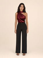 Load image into Gallery viewer, Sophisticated Halter One Shoulder Ruched Crop Top