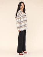 Load image into Gallery viewer, Woolen Plaid Cardigan Top