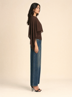 Load image into Gallery viewer, Cape Sleeve Ruched Top