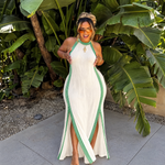 Load image into Gallery viewer, Sleeveless Halter Neck Maxi Dress
