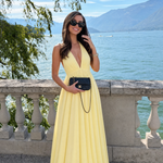 Load image into Gallery viewer, Flowing Deep V Neck Maxi Dress