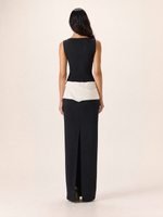Load image into Gallery viewer, Boat Neck Sleeveless Draped Column Maxi Dress