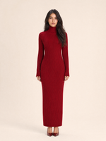 Load image into Gallery viewer, Autumn Winter Turtleneck Knit Sweater Maxi Dress