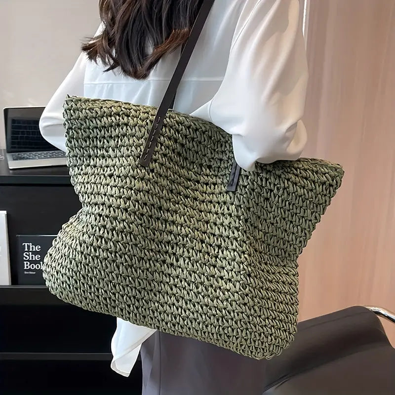 Straw Beach Tote Bag
