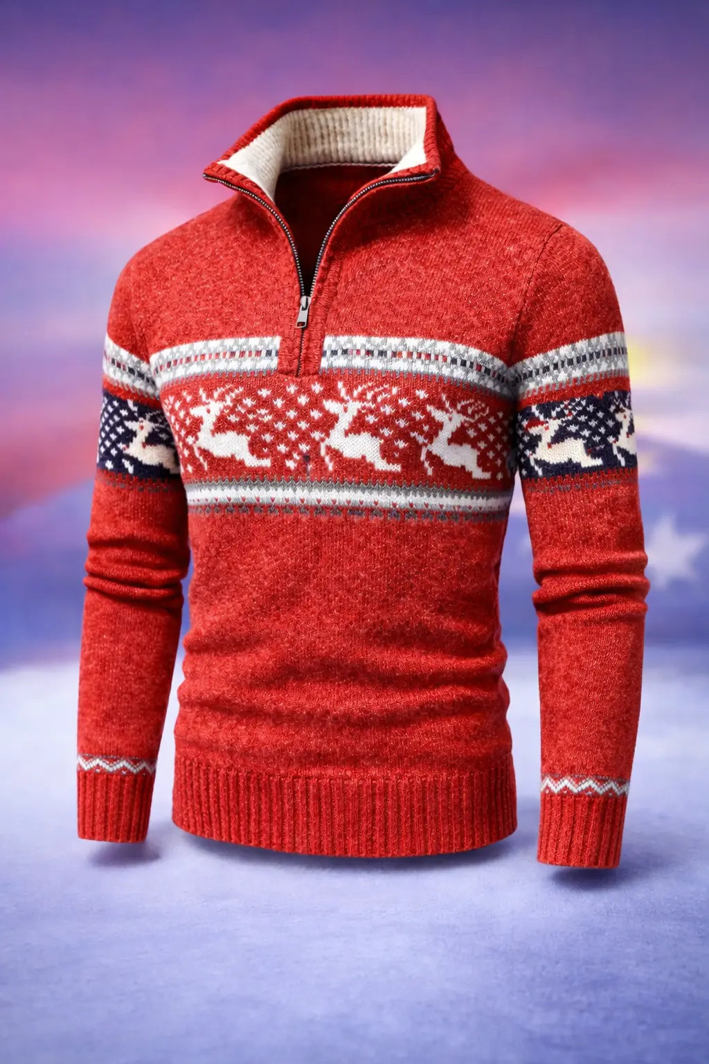 Kris Fair Isle Half Zip Sweater