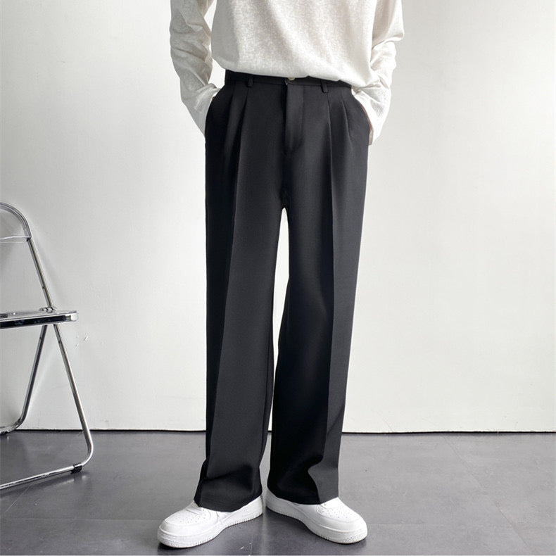 Merino Wool Pleated Trousers