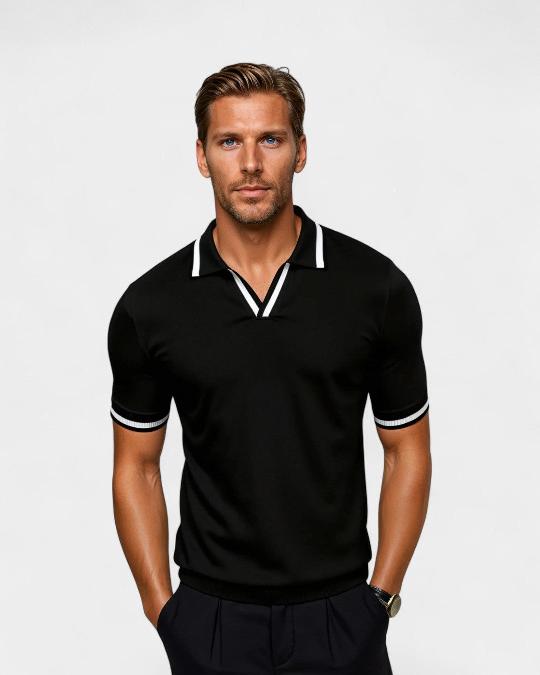 Harrington Oxford Polo With Limited Contrast Trim