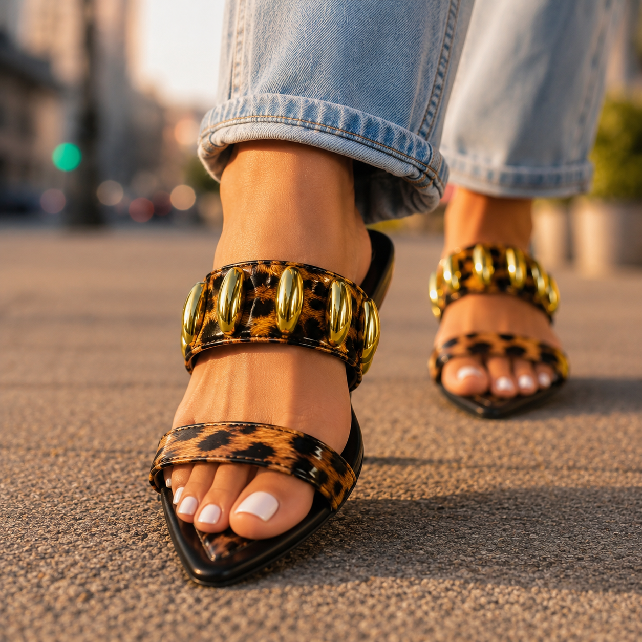 Women's Orthopedic Pointed Toe Slide Sandals