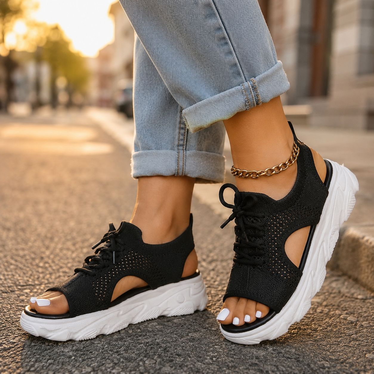 Women's Comfortable Supportive Lace Up Sandals