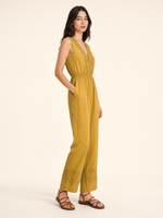 Load image into Gallery viewer, Chiffon Pleated Jumpsuit with Cutout Chest Detailing

