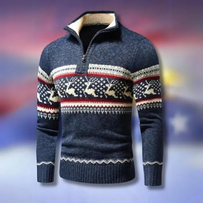 Kris Fair Isle Half Zip Sweater