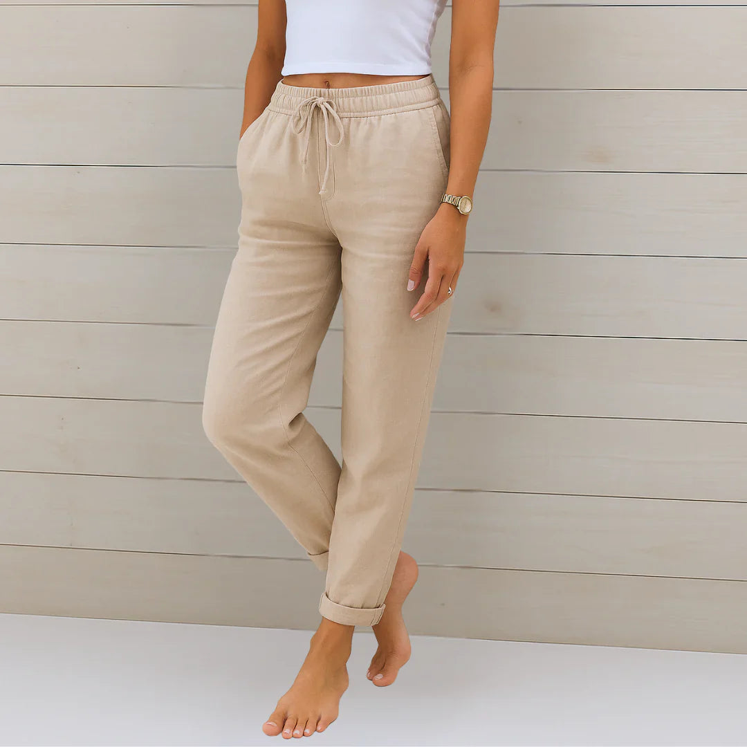 Women's Linen Stretch Trousers