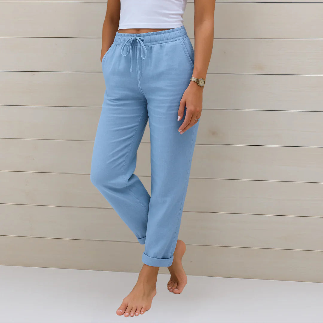 Women's Linen Stretch Trousers