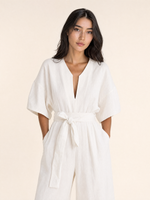 Load image into Gallery viewer, Flora V-neck Summer Linen Jumpsuit
