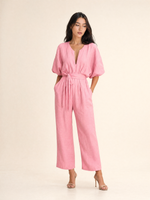 Load image into Gallery viewer, Flora V-neck Summer Linen Jumpsuit
