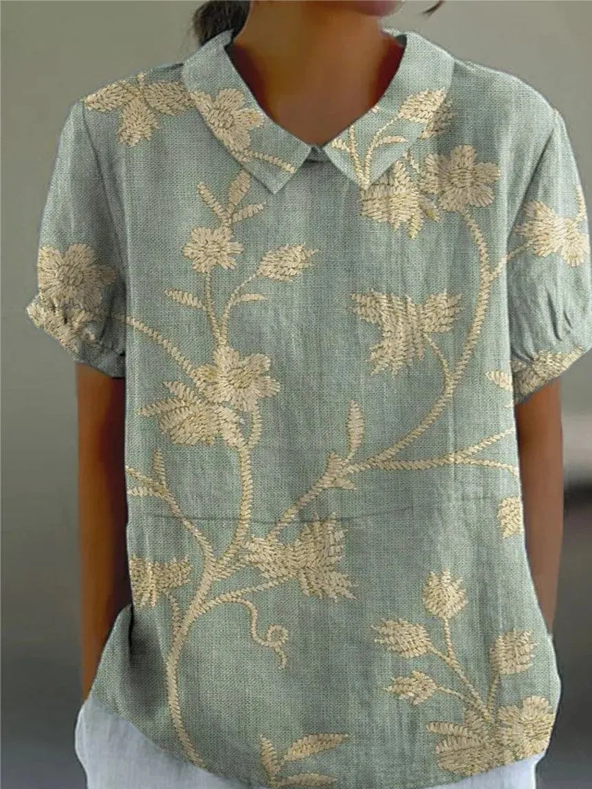Women's Floral Relaxed Button Shirt