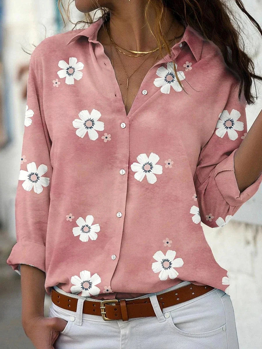 Women's Long Sleeve Floral Shirt