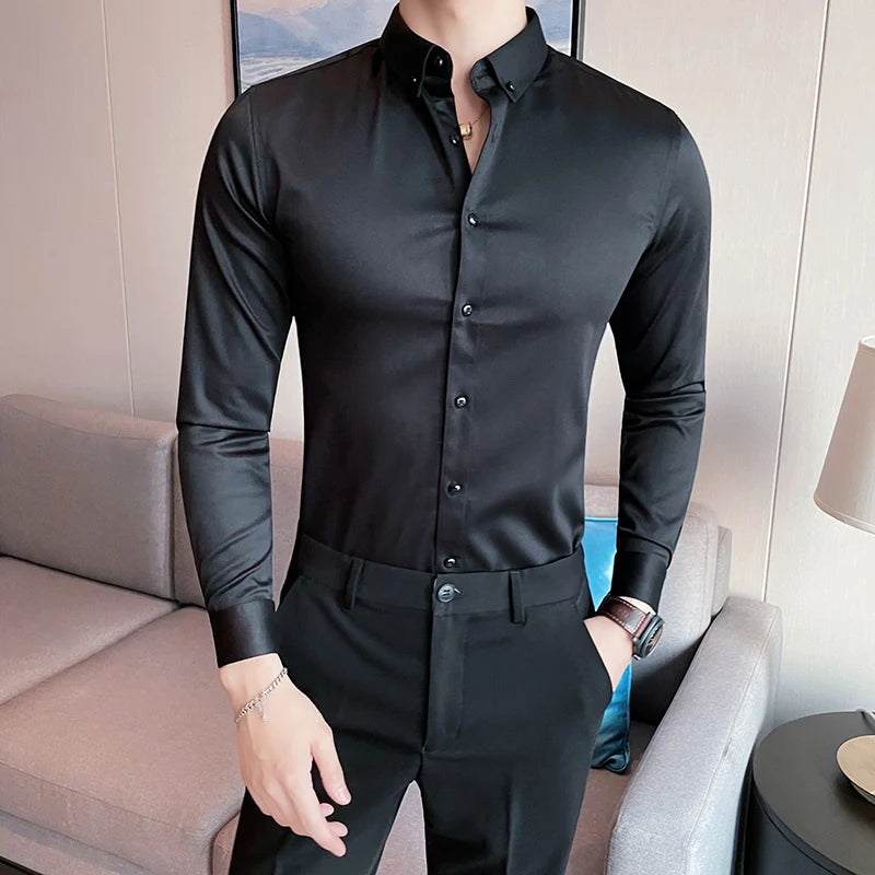 Slim Fit Long-Sleeve Dress Shirt