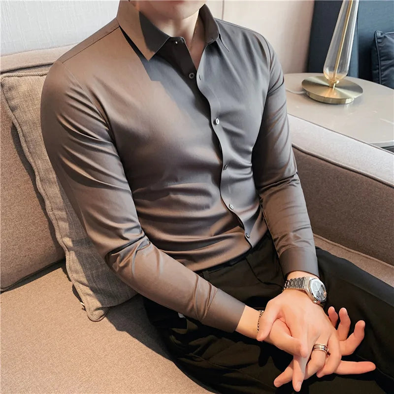 Slim Fit Long-Sleeve Dress Shirt