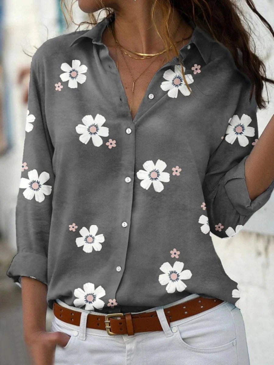 Women's Long Sleeve Floral Shirt