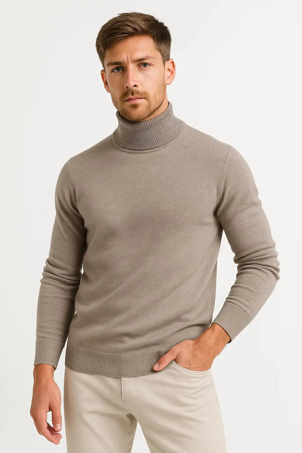 Virgin Wool Turtleneck Sweater