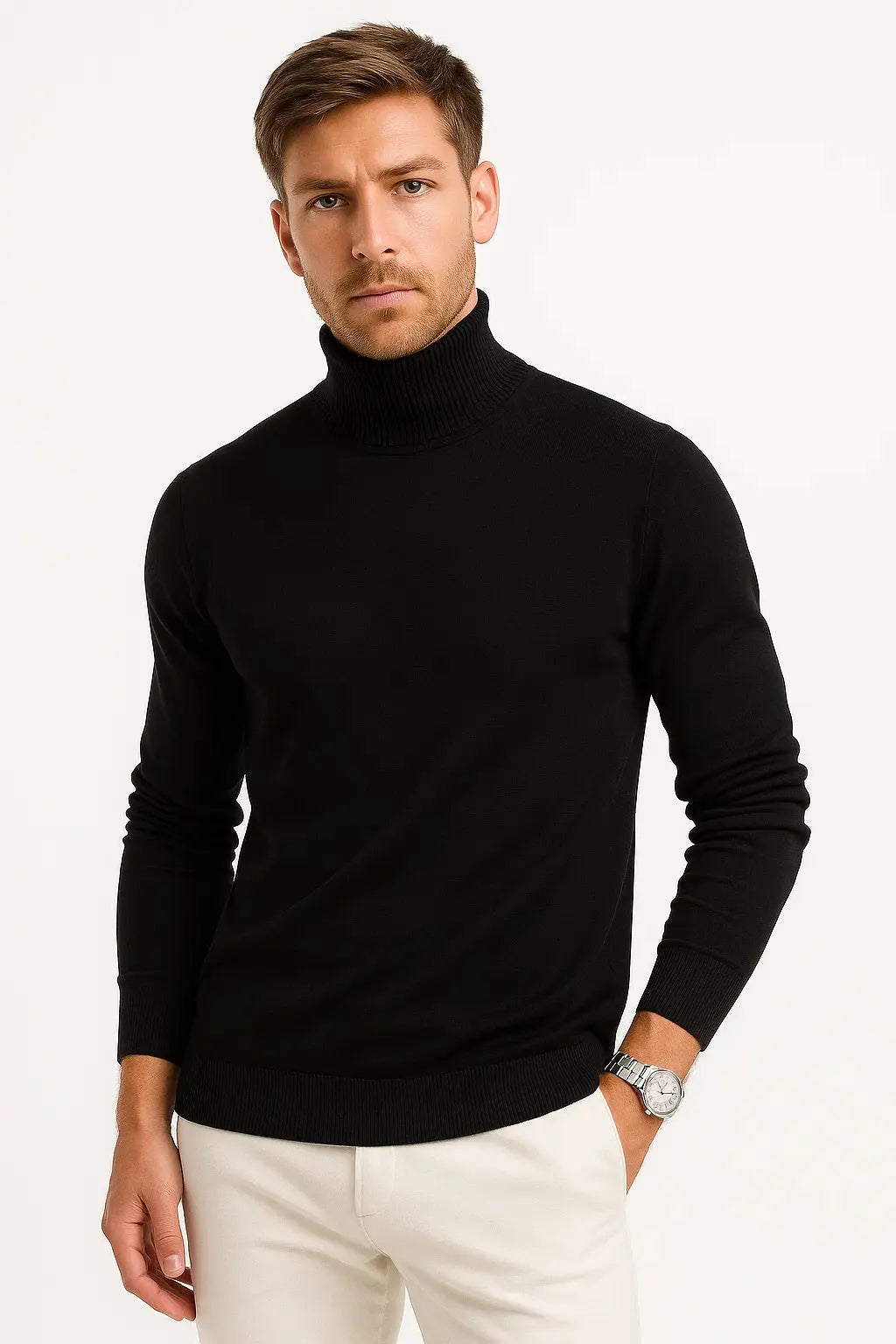 Virgin Wool Turtleneck Sweater