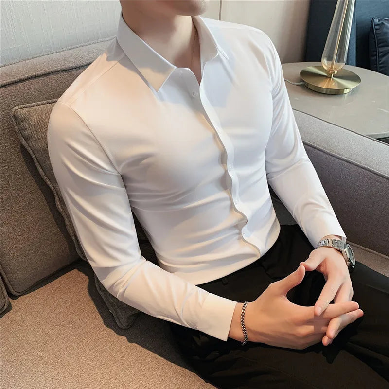 Slim Fit Long-Sleeve Dress Shirt