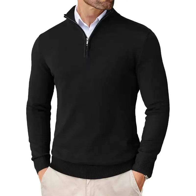 Cashmere Blend Half Zip Sweate