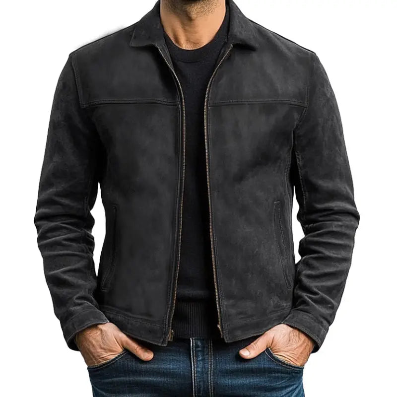 Harrington Oxford | Men's Classic Zipper Leather Jacket