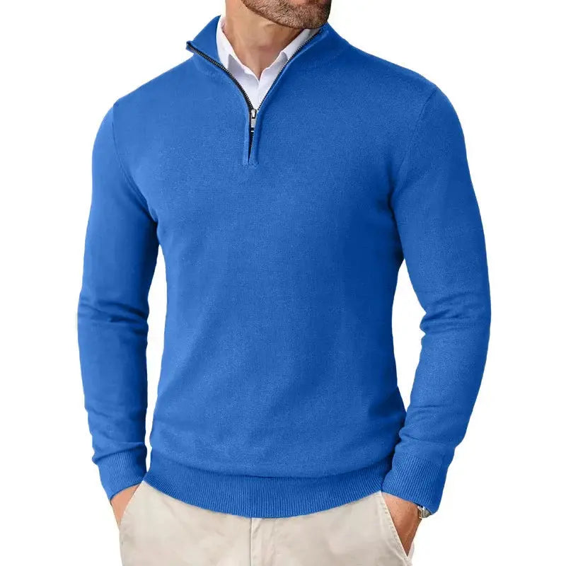 Merino Wool Quarter Zip Sweater