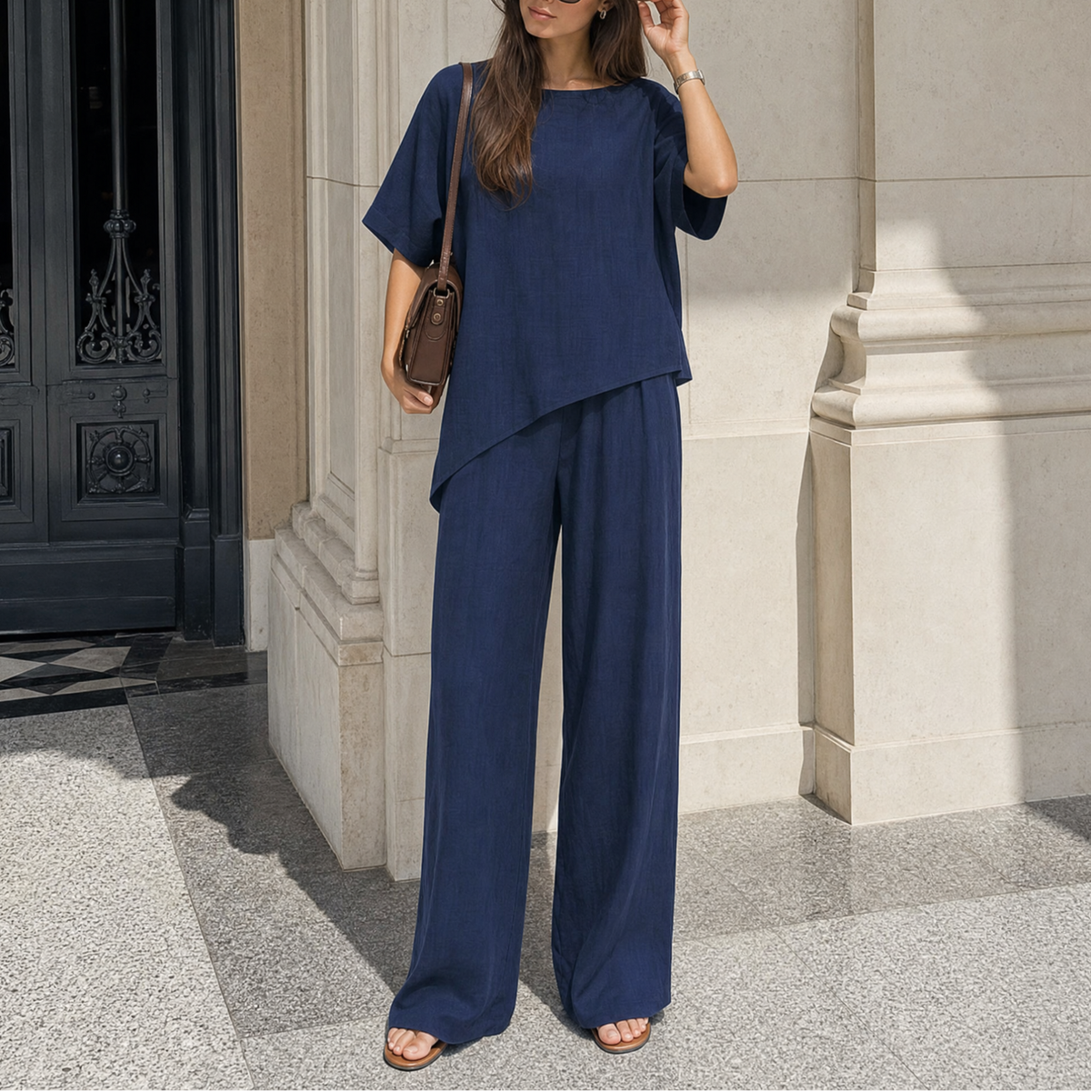 Relaxed linen matching set