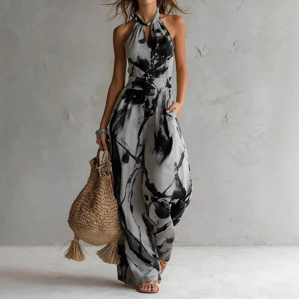 Women's Flowy Halter Maxi Dress
