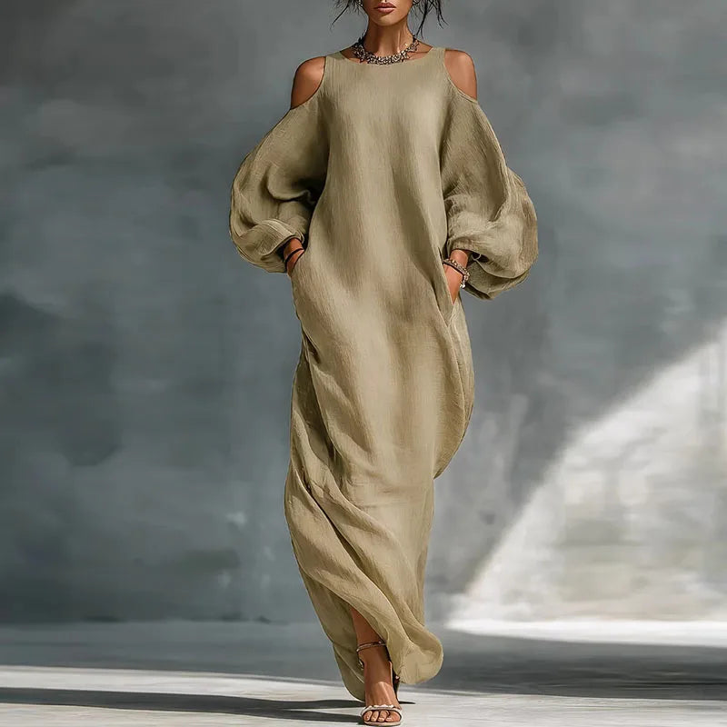 Women's Bohemian Linen Maxi Dress