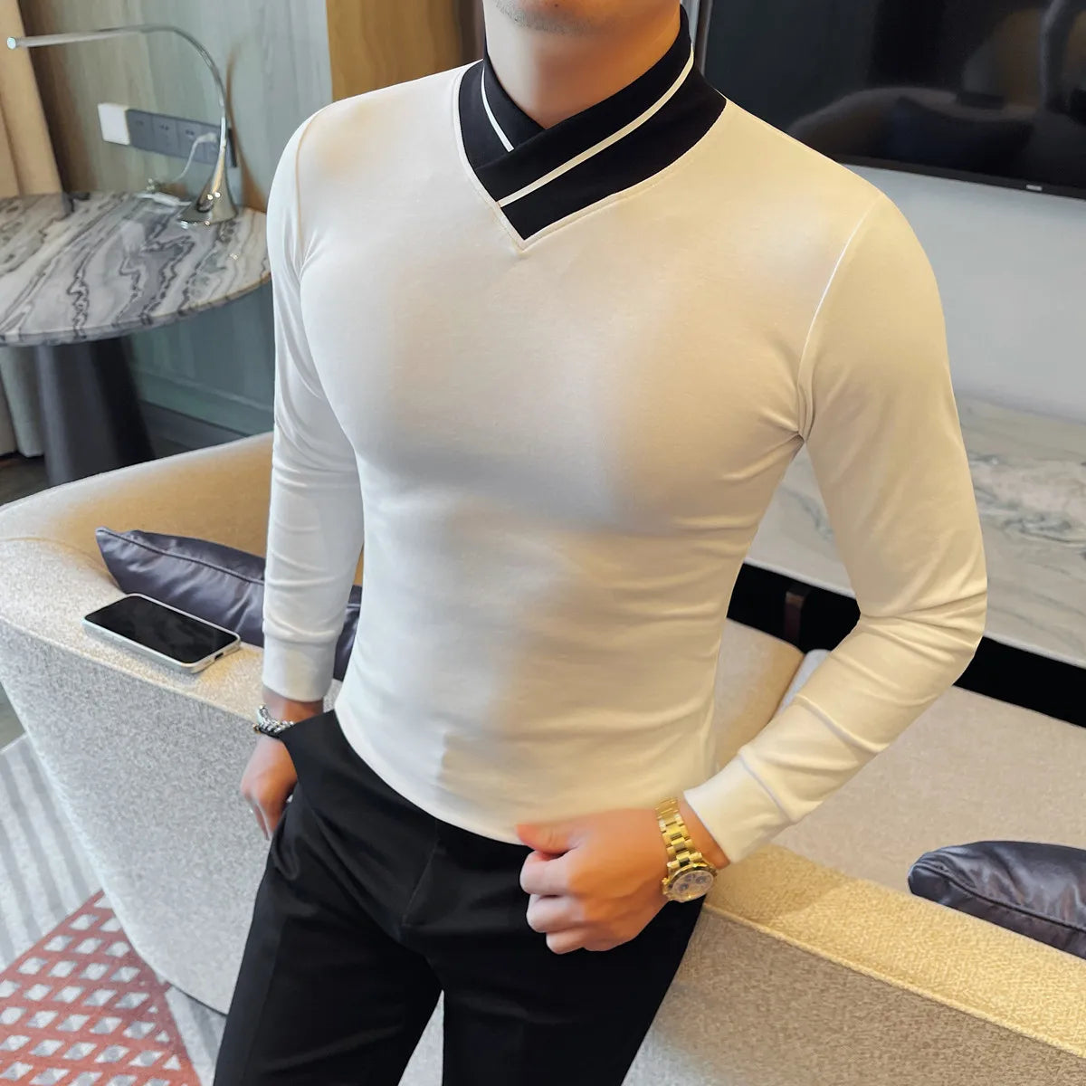 Slim Fit Long-Sleeve T-Shirt
