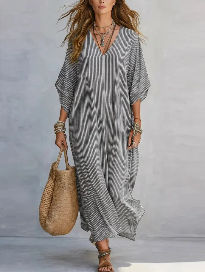 Women's Flowy Shirt Maxi Dress