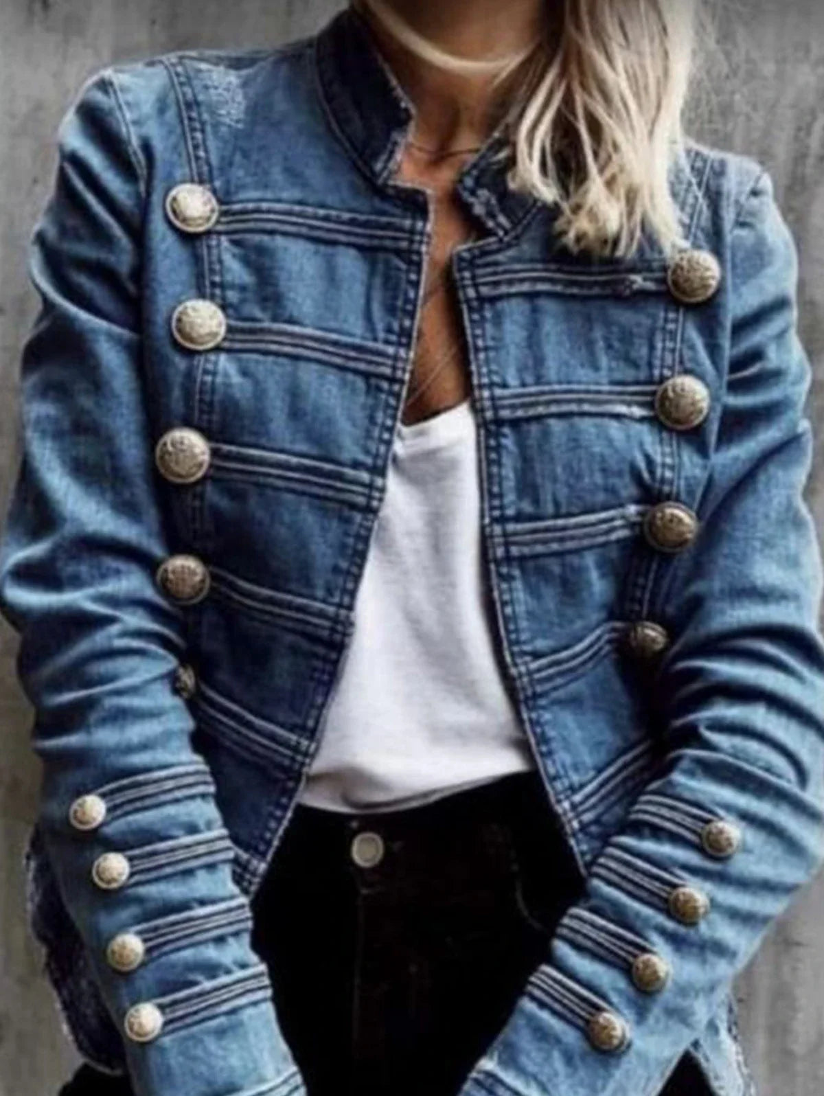 Women's Military Denim Jacket