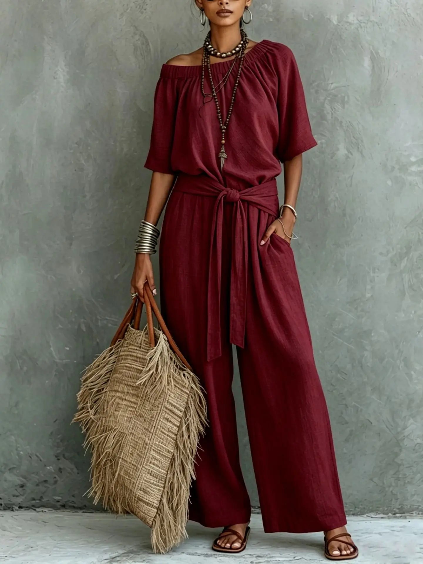 Women's Casual Wide Leg Jumpsuit