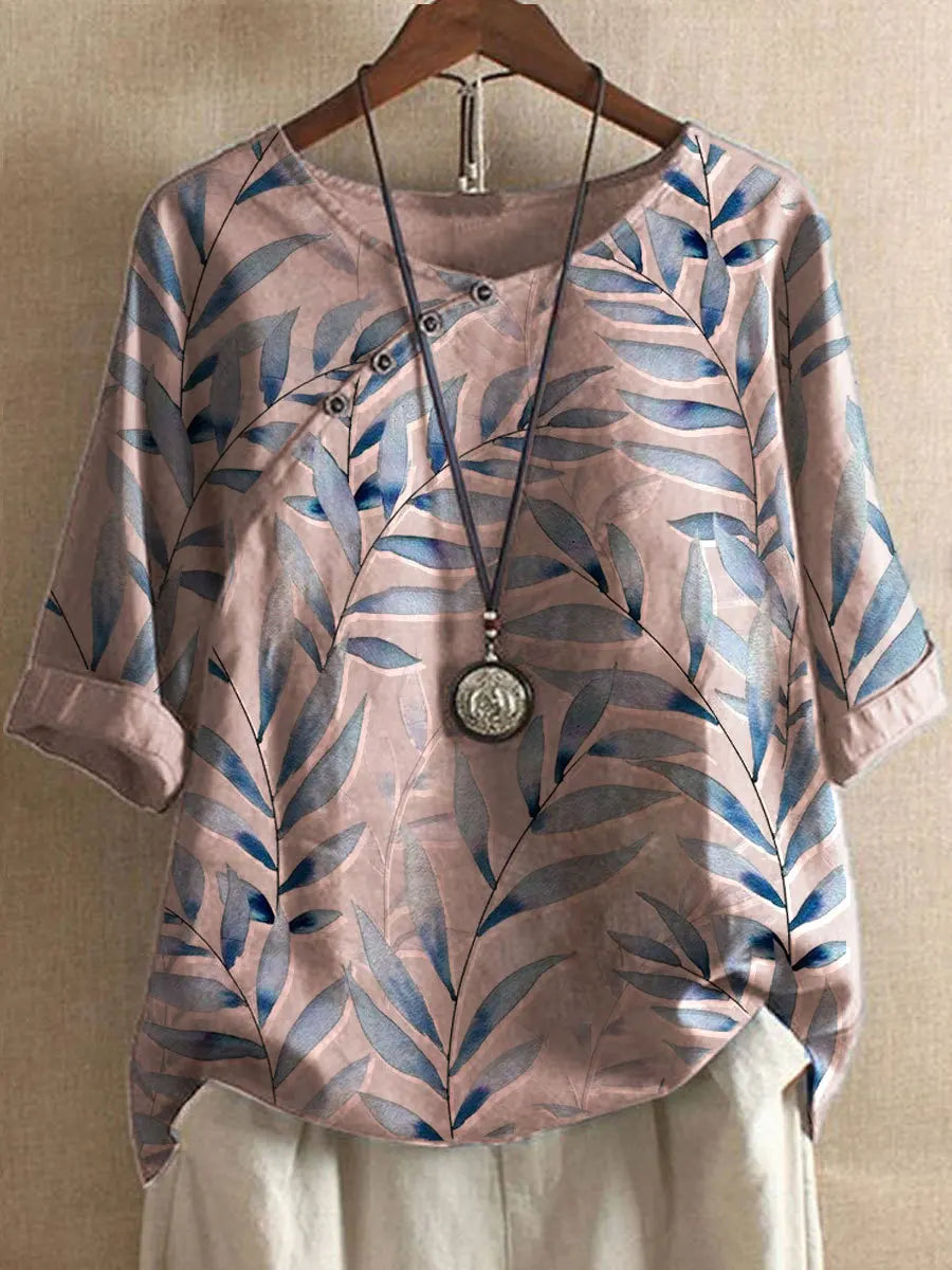 Women's Relaxed Linen Blouse