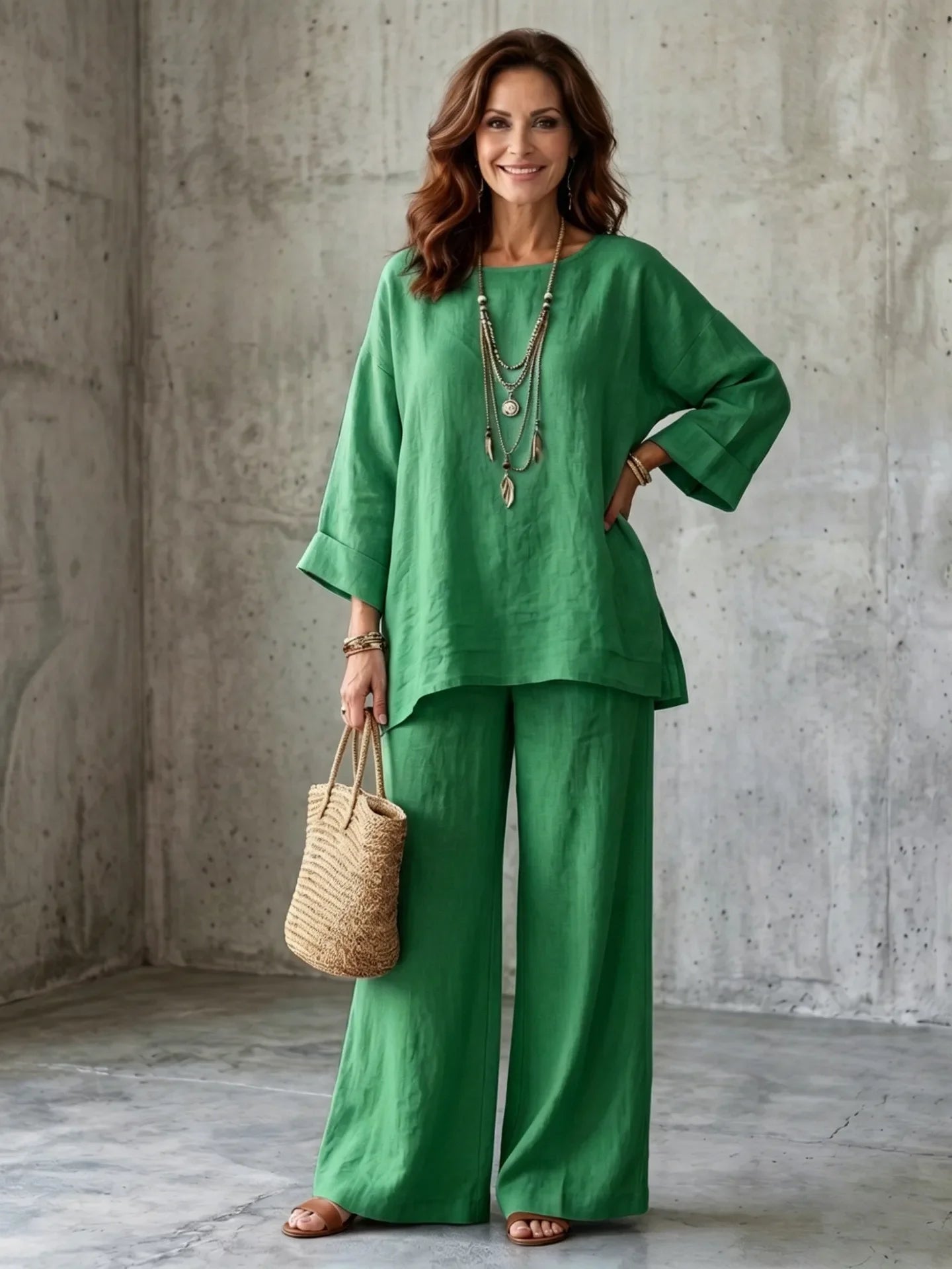 Women's Casual Wide Leg Set