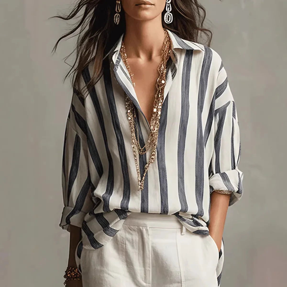 Women's Linen Dress Shirt