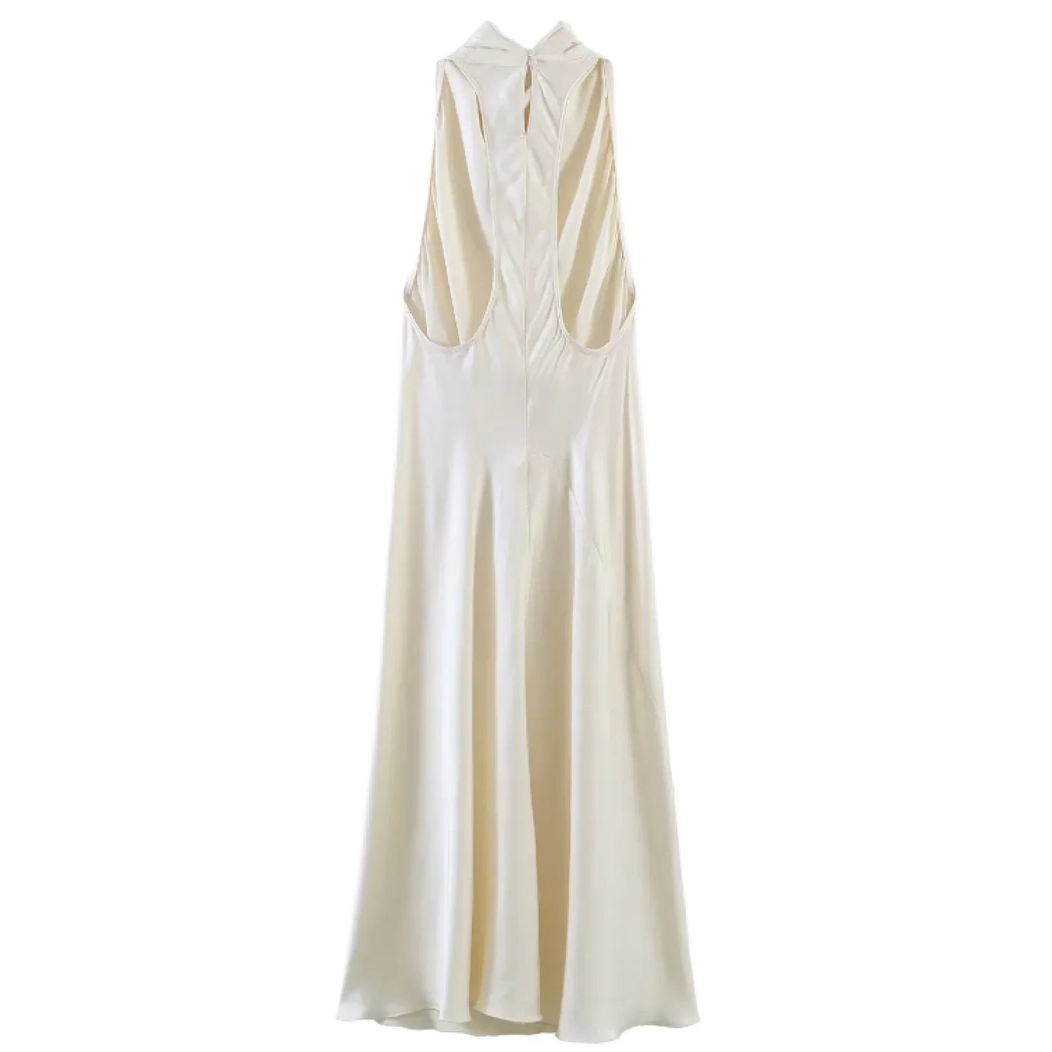 Women's Satin Halter Maxi Dress