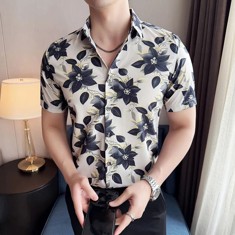 Slim Fit Silk Short-Sleeve T-Shirt
