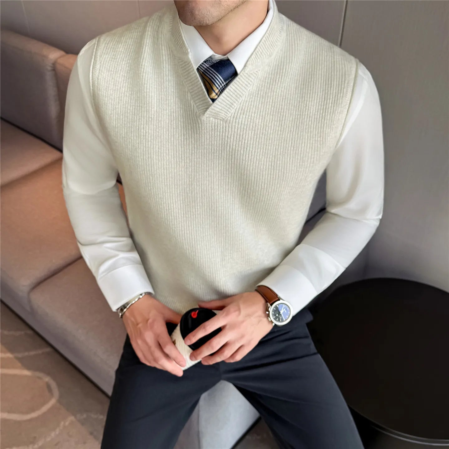 V-Neck Knit Sweater